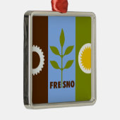 Fresno California Versiering Metalen Ornament (Rechts)