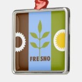 Fresno California Versiering Metalen Ornament (Links)
