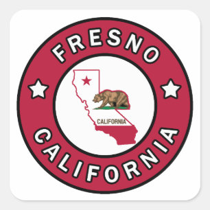 Fresno California Vierkante Sticker