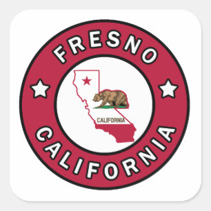 Fresno California Vierkante Sticker
