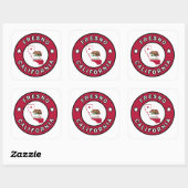 Fresno California Vierkante Sticker (Vel)