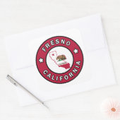 Fresno California Vierkante Sticker (Envelop)