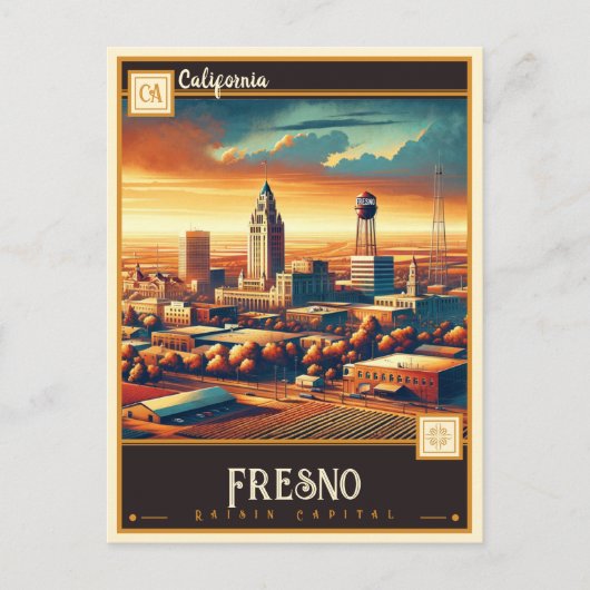 Fresno, Californië |  Briefkaart (Voorkant)