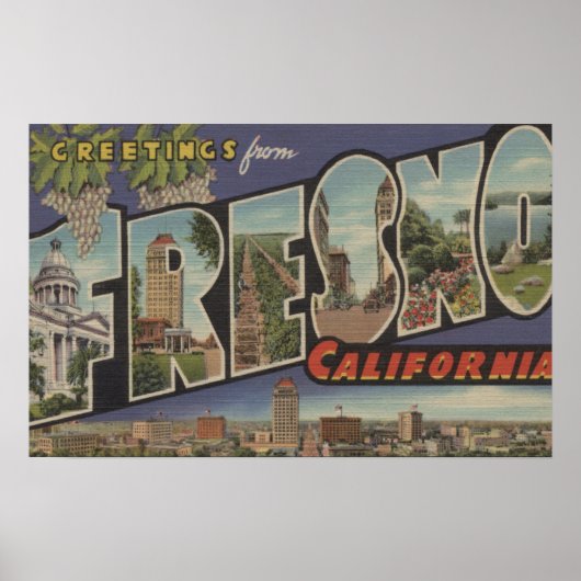 Fresno, Californië - grote Letter-scènes Poster (Voorkant)