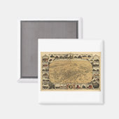 Fresno Californië in 1901 Magneet (Voorkant / Achterkant)