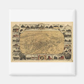 Fresno Californië in 1901 Magneet (Voorkant)