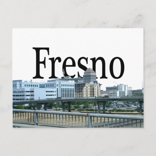 Fresno Californië met Fresno in de Hemel Briefkaart (Voorkant)