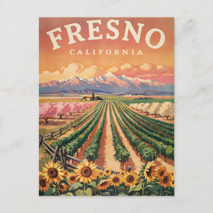 Fresno Californië Reisgids uit het verleden Briefkaart