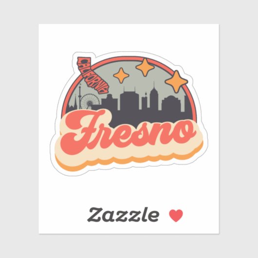 Fresno, Californië Sticker (Vel)