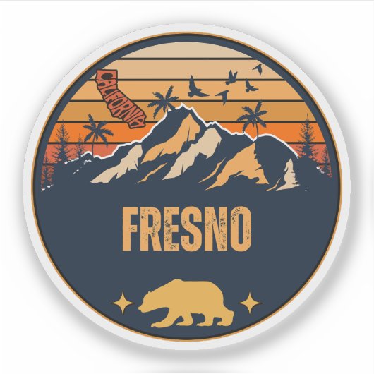 Fresno, Californië Sticker (Voorkant)