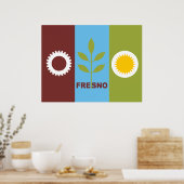 Fresno City vlag Poster (Keuken)