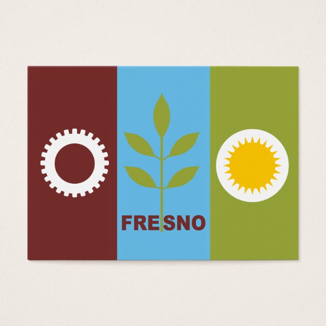 Fresno City vlag Visitekaartje (Voorkant)
