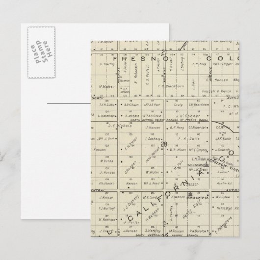 Fresno County Briefkaart (Voorkant / Achterkant)