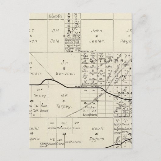 Fresno County, California 4 Briefkaart (Voorkant)