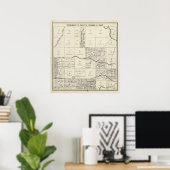 Fresno County, California 4 Poster (Thuiskantoor)
