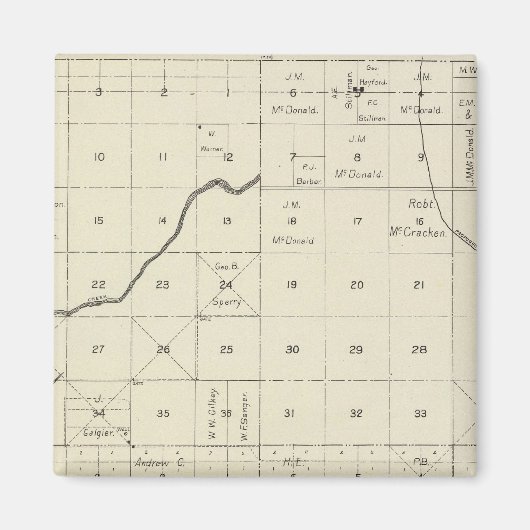 Fresno County, California 5 Magneet (Voorkant)
