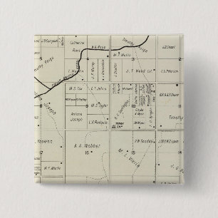 Fresno County, Californië 12 Vierkante Button 5,1 Cm