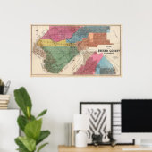 Fresno County, Californië 30 Poster (Thuiskantoor)
