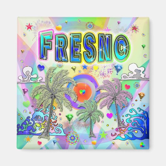 Fresno Deep Dream Magnet (Voorkant)