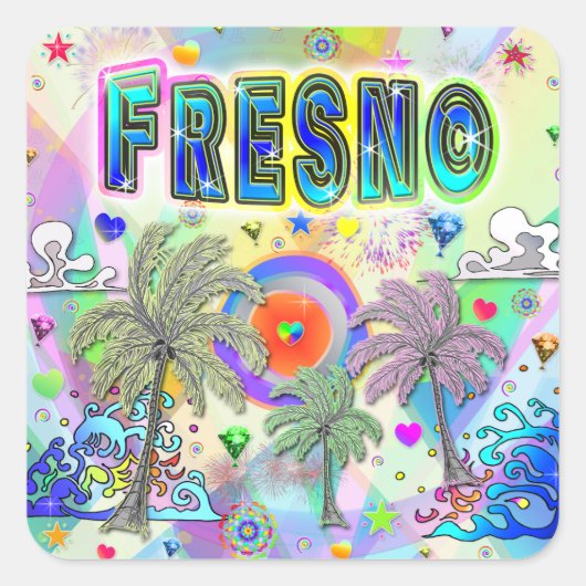 Fresno Deep Dream Sticker (Voorkant)