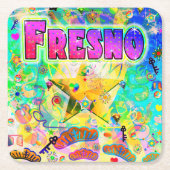 Fresno Epoch Hour Achterbaan Kartonnen Onderzetters (Voorkant)