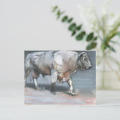 Fresno Galloway Bull Briefkaart (Staand voorkant)