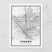 Fresno-kaart Briefkaart (Voorkant)