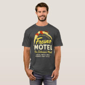 Fresno Motel Fresno, CA Retro Funny 50s T-shirt (Voorkant volledig)