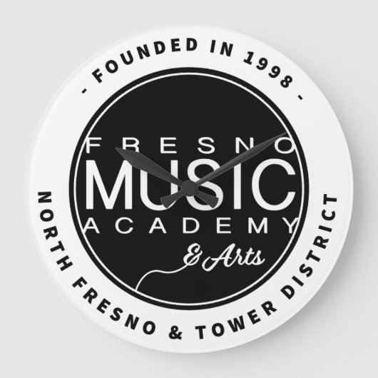 Fresno Music Academy & Arts Muurklok Grote Klok (Voorkant)