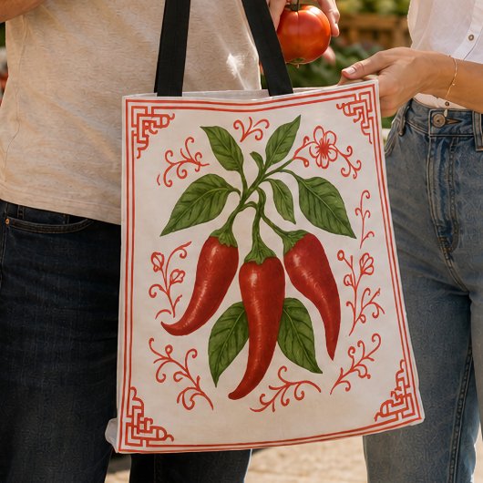 "FRESNO PEPPER" - CHINOISERIE TOTE TAS