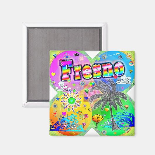 Fresno Quadro Seasons Magnet (Voorkant / Achterkant)