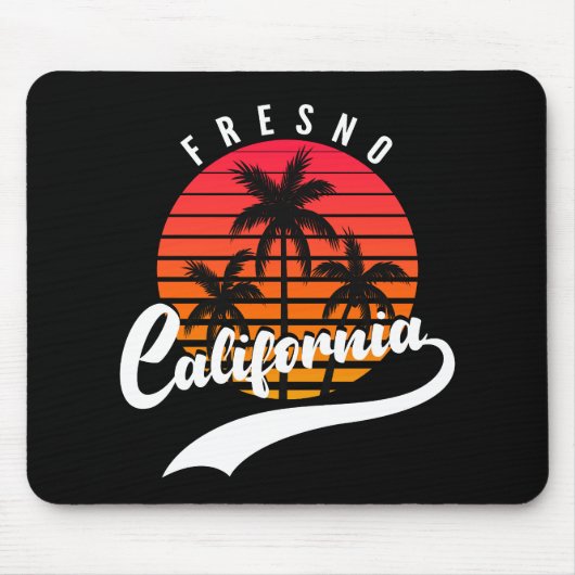 Fresno Retro Sunset Muismat (Voorkant)