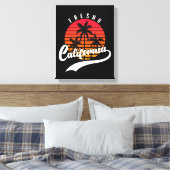 Fresno Retro Zonsondergang Canvas Print (Insitu (Slaapkamer))