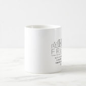 Fresno Stylized Skyline | Aangepaste Slogan Coffee Koffiemok (Center)