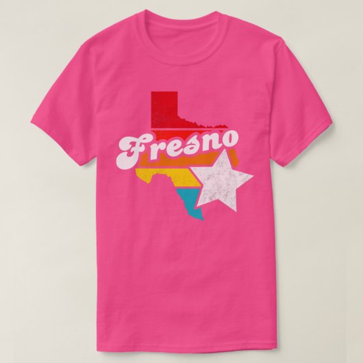 Fresno Texas Vintage Verdrietig Souvenir 2 T-shirt (Design voorkant)