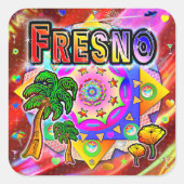 Fresno Tropical Friends Sticker (Voorkant)