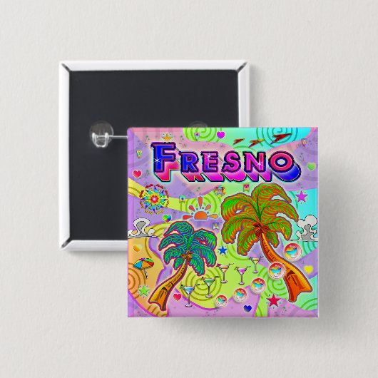 Fresno Vacation Target Button (Voorkant /achterkant)