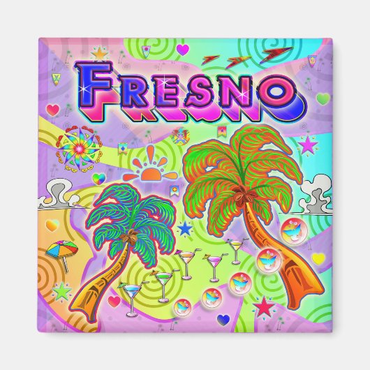 Fresno Vacation Target Magnet (Voorkant)