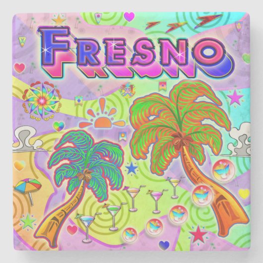 Fresno Vacation Target Onderzetter (Voorkant)