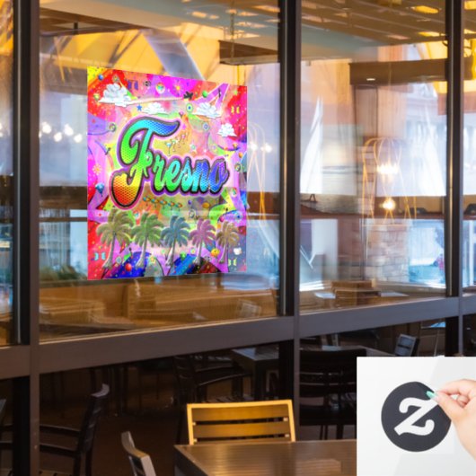 Fresno Vista Express-vensterkoppeling Raamsticker (Restaurant Raam)