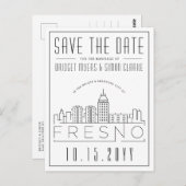 Fresno Wedding | De gestileerde Veldlijn sparen de Briefkaart (Voorkant / Achterkant)