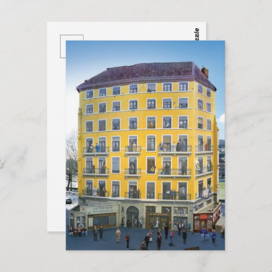 Fresque des lyonnais - Mur peint - Lyon Briefkaart (Voorkant / Achterkant)