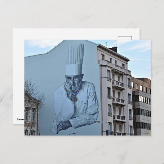 Fresque Paul Bocuse - Mur peint - Lyon Briefkaart (Voorkant / Achterkant)