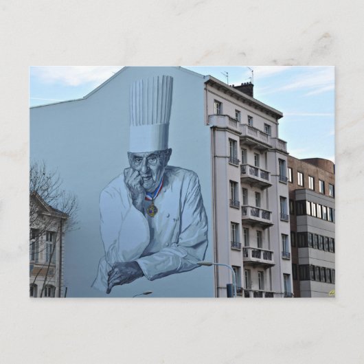 Fresque Paul Bocuse - Mur peint - Lyon Briefkaart (Voorkant)