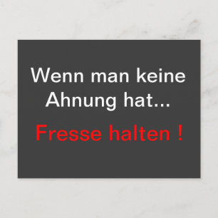Fresse halten briefkaart