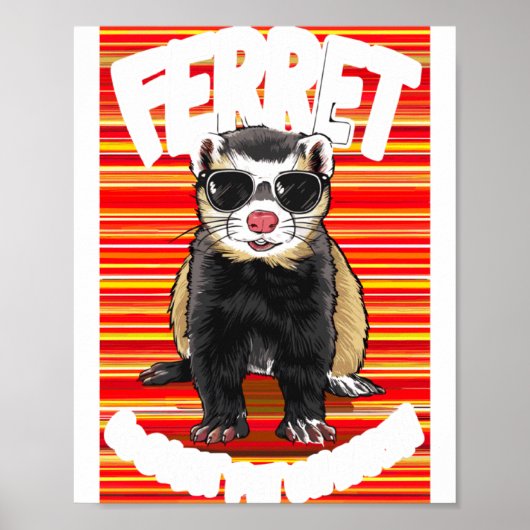 Fret Coolste Huisdier Op Aarde Retro Zonnebril Gra Poster (Voorkant)