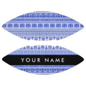 Fret, Gemengde Meander Key, Blauw, Jouw naam American Football (Panelen)