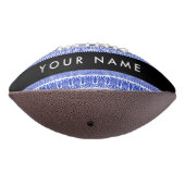 Fret, Gemengde Meander Key, Blauw, Jouw naam American Football (Gedraaid 270)