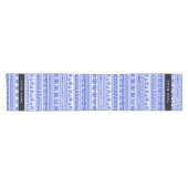 Fret, Gemengde Meander Key, Blauw, Jouw naam Korte Tafelloper (Horizontaal)