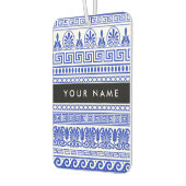 Fret, Gemengde Meander Key, Blauw, Jouw naam Luchtverfrisser (Links)